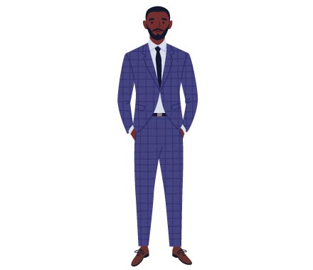 Man in Formal Suit illustration, flat style, for business-corporate, free illustration