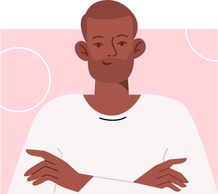 Man with Crossed Arms Avatar Illustration, flat style, for design-creative, free illustration