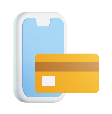 Mobile Banking Icon – 3D, 3d style, for e-commerce, free illustration