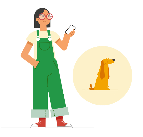 Pet Service Illustration SVG & PNG Download, flat style, for pet-services, free illustration
