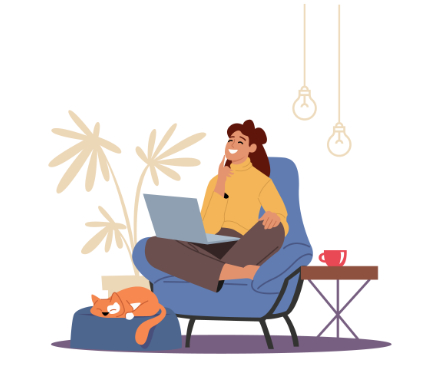 Remote Work Illustration SVG & PNG, flat style, for business-corporate, free illustration