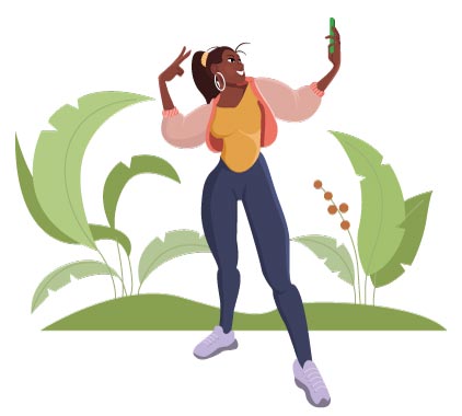 Social Media Influencer Illustration, flat style, for marketing-content, free illustration