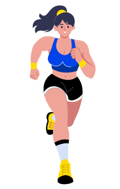 Woman Running Workout Illustration, flat style, for sports, free illustration