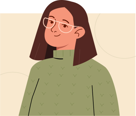 Woman with Glasses Avatar Illustration, flat style, for design-creative, free illustration