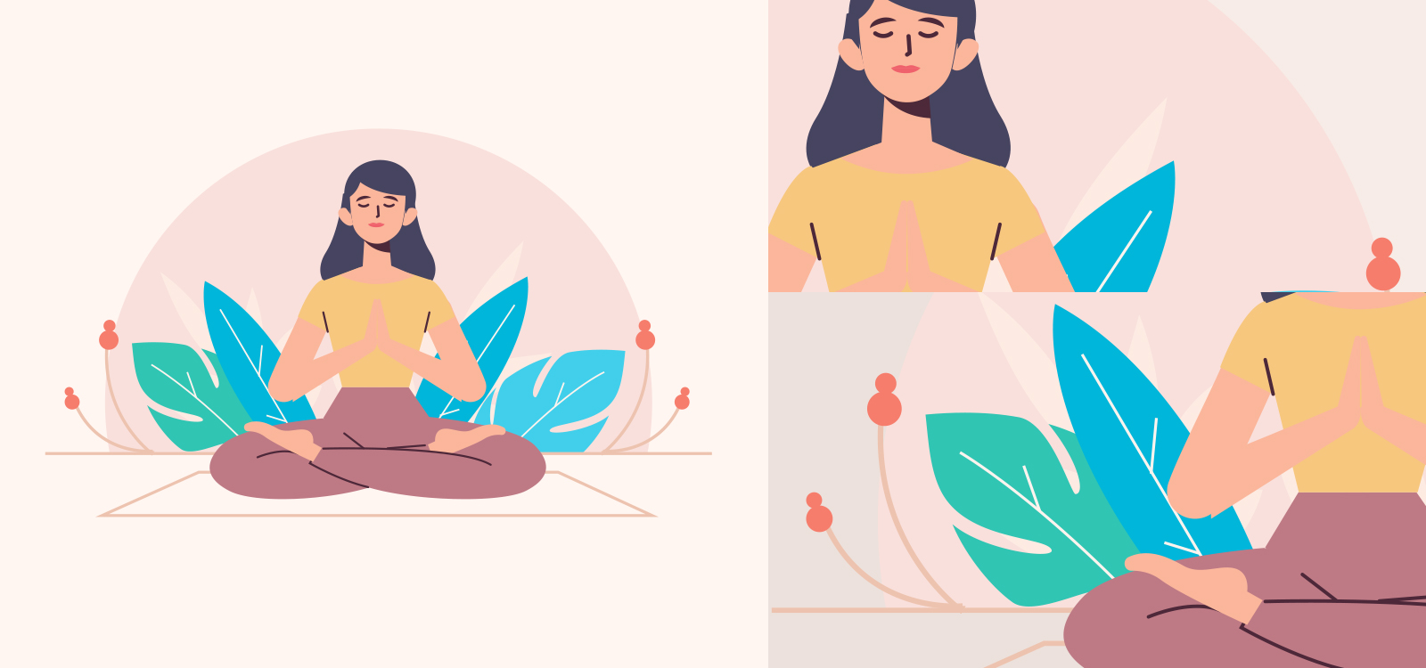Meditation Illustration auf sketchvalley.com/
