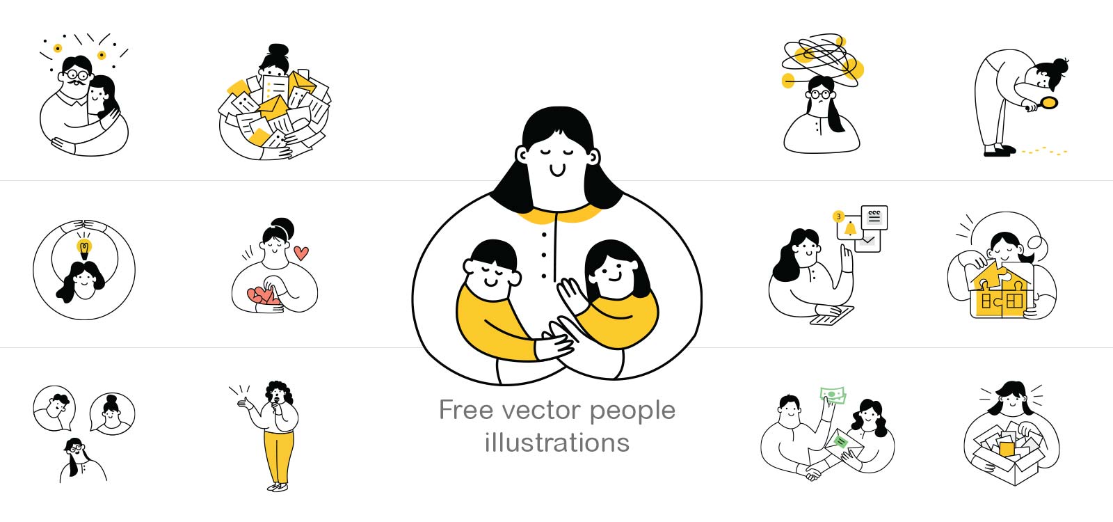 Free vector peopleillustrations